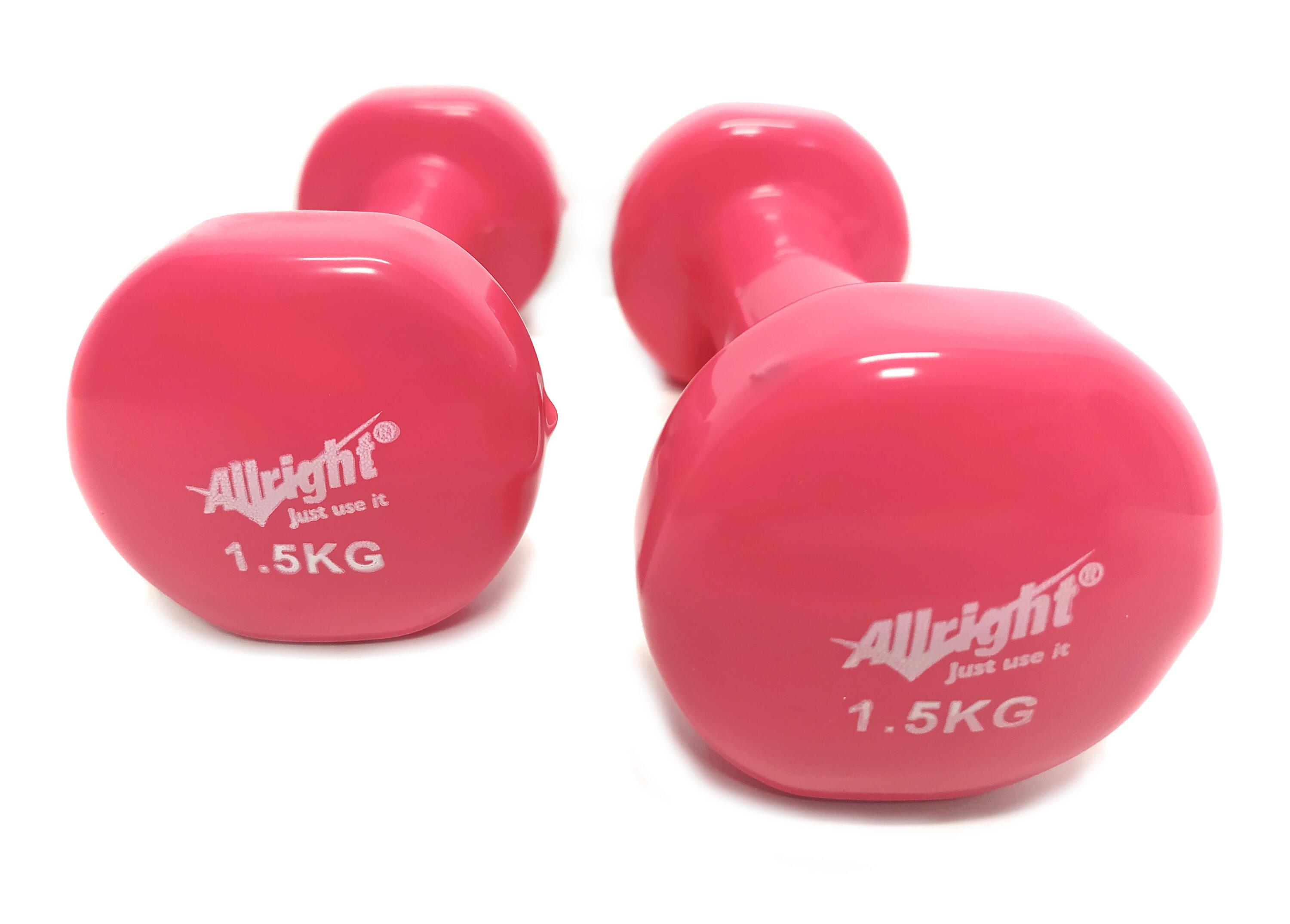Hantle winylowe AllRight 2x1,5 kg różowe 4/4