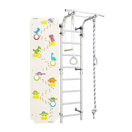 Sprossenwand Next 1 + Dino-Kletterwand