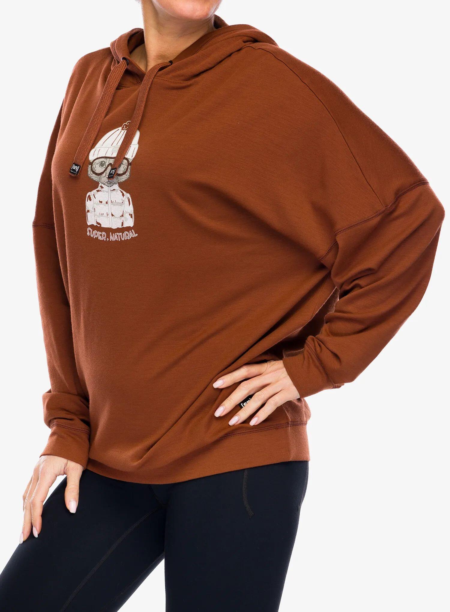 Bluza z kapturem damska Super.natural Snow Cat Hoodie 3/6