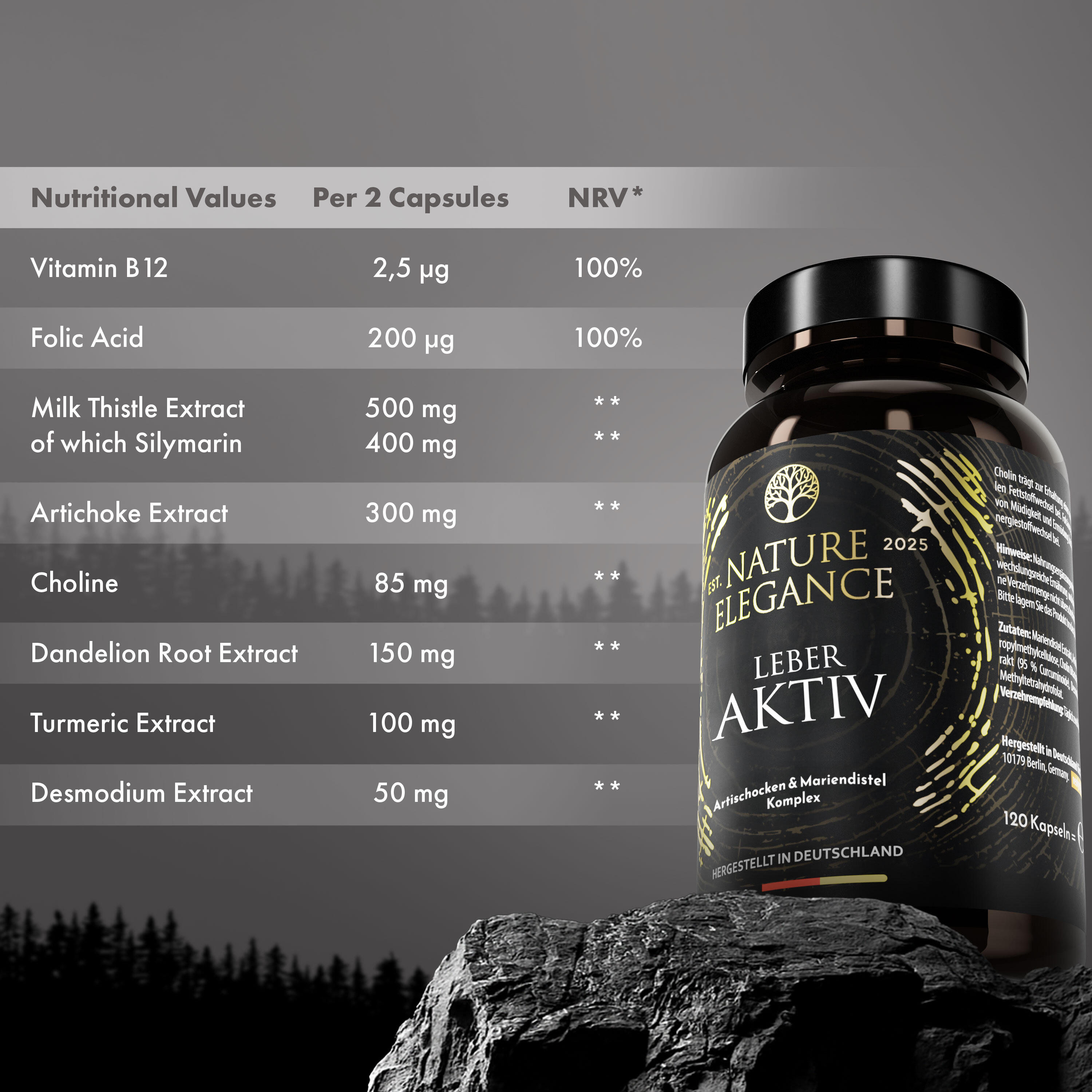 Nature Elegance Leber Komplex – Hochdosierte Detox-Kur für Leber & Abnehmen 4/7