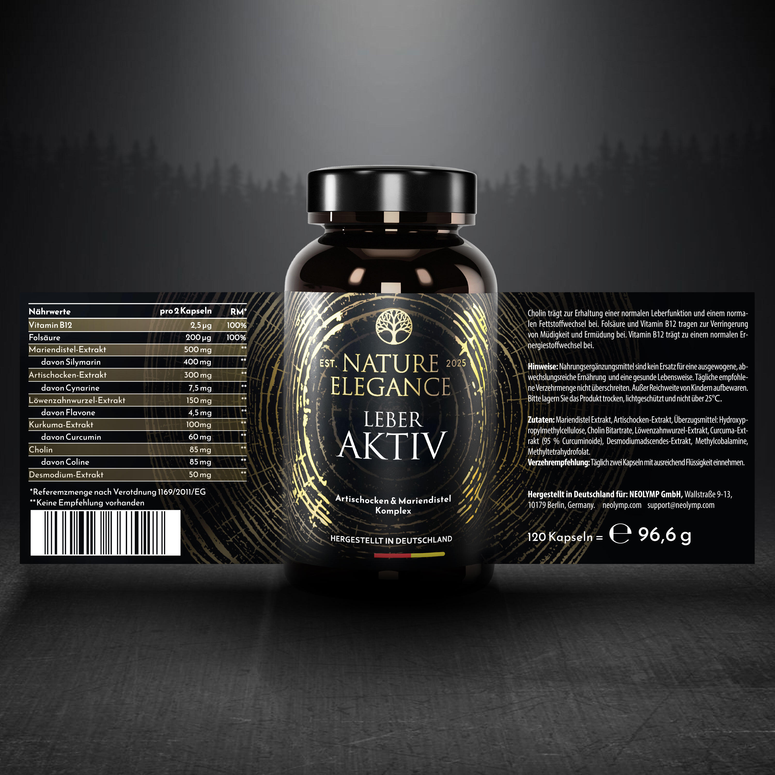 Nature Elegance Leber Komplex – Hochdosierte Detox-Kur für Leber & Abnehmen 6/7