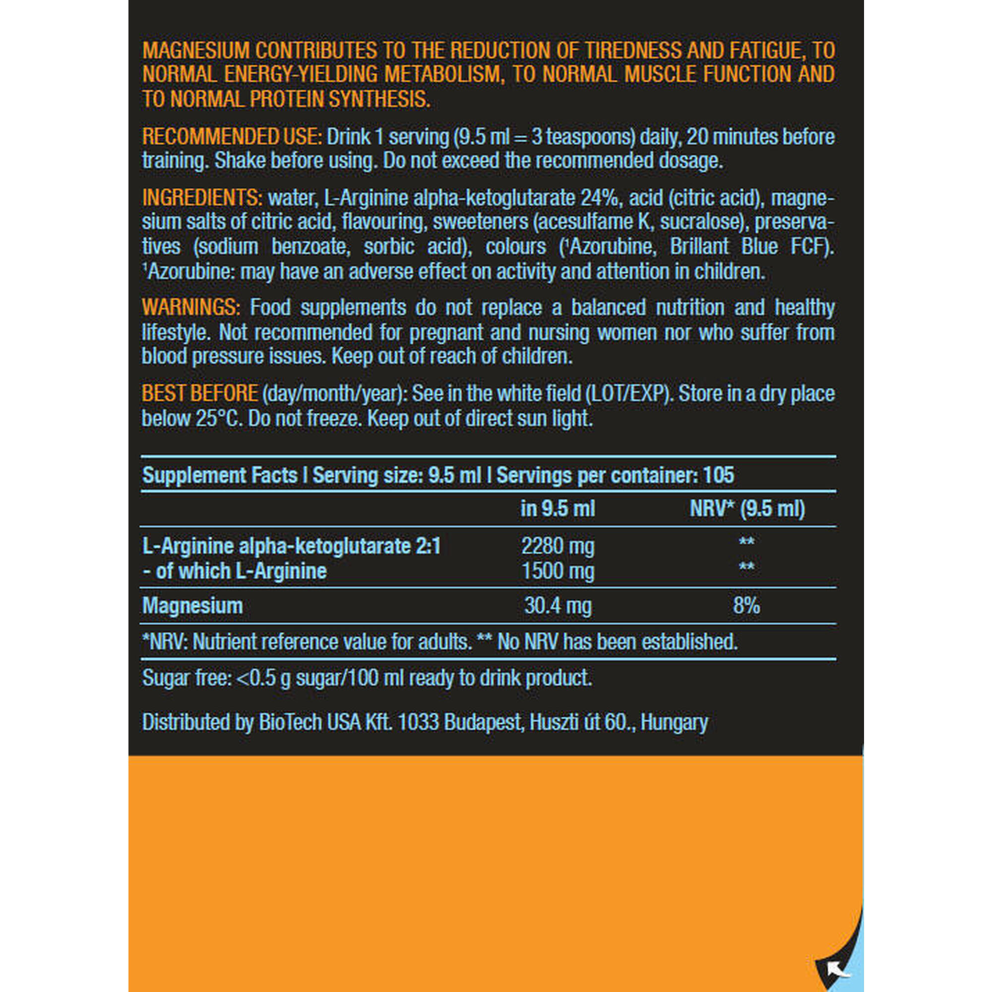 Biotechusa - L-arginine - Aakg Shock - Cerise 1000ml - Arginine - Taille Unique - Decathlon