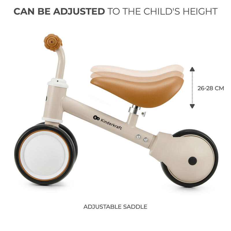 BICICLETA ECHILIBRU KINDERKRAFT CUTIE LIGHT BEIGE