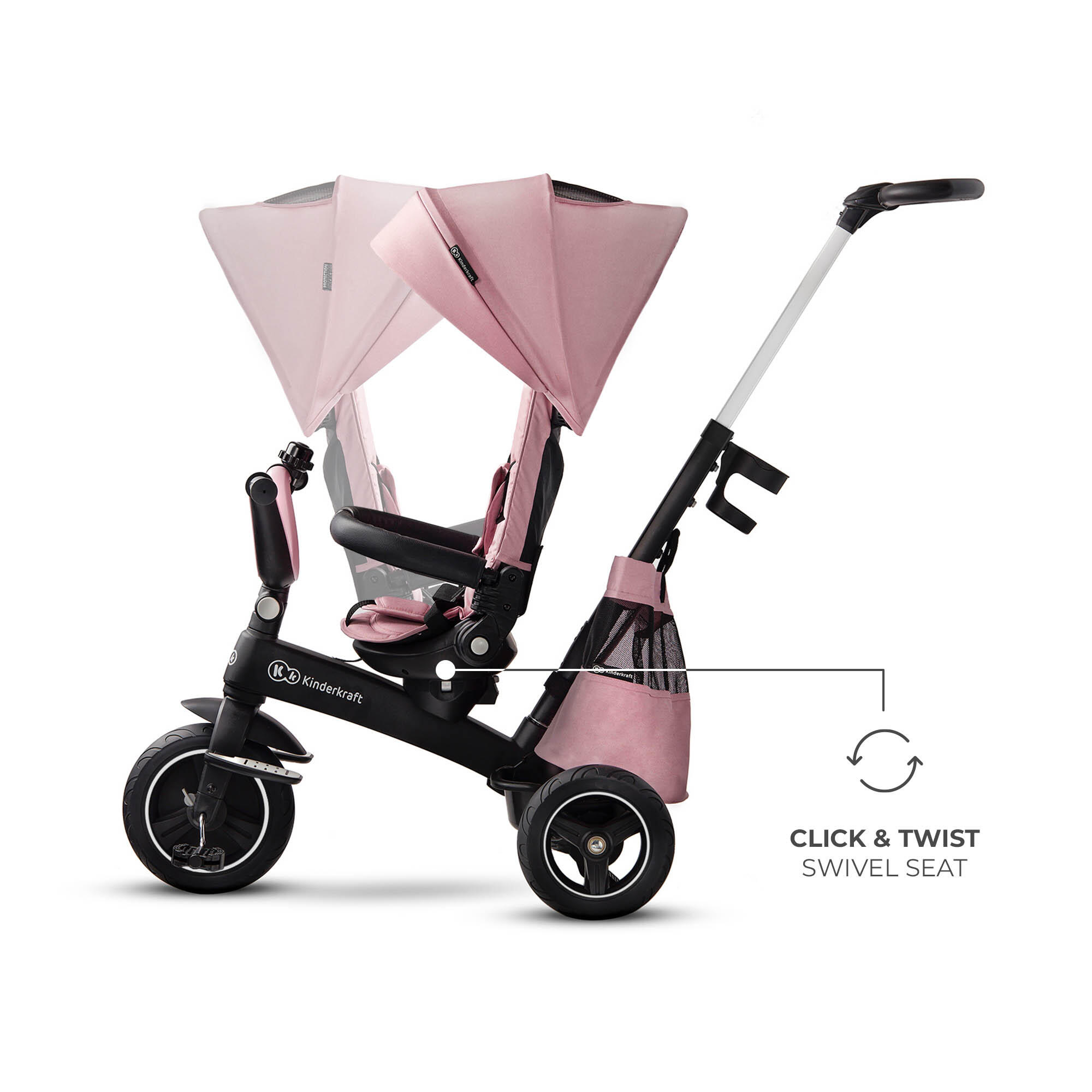 EASYTWIST rosa evolutionäres Dreirad 3/7
