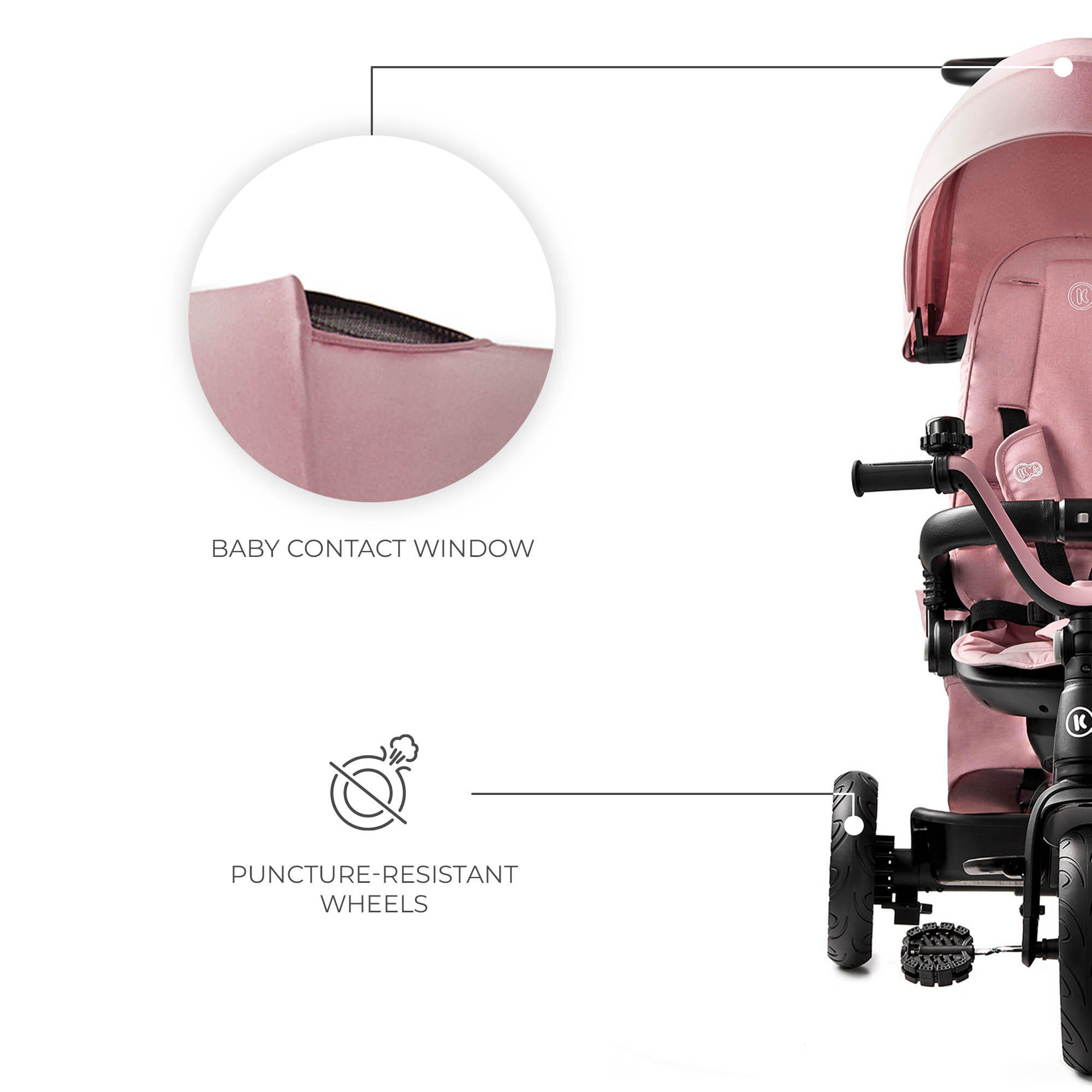 EASYTWIST rosa evolutionäres Dreirad 5/7