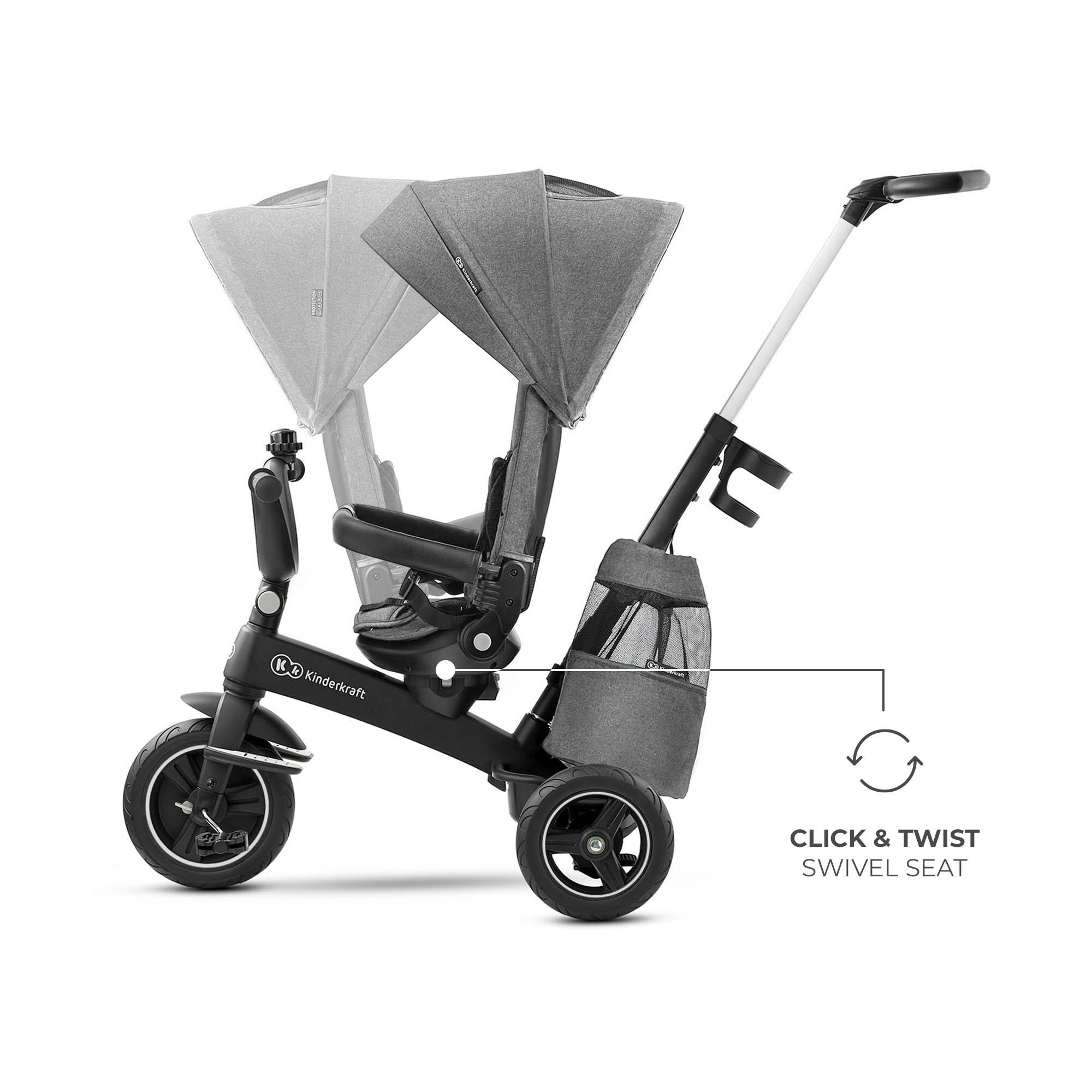 EASYTWIST graues evolutionäres Dreirad 3/7