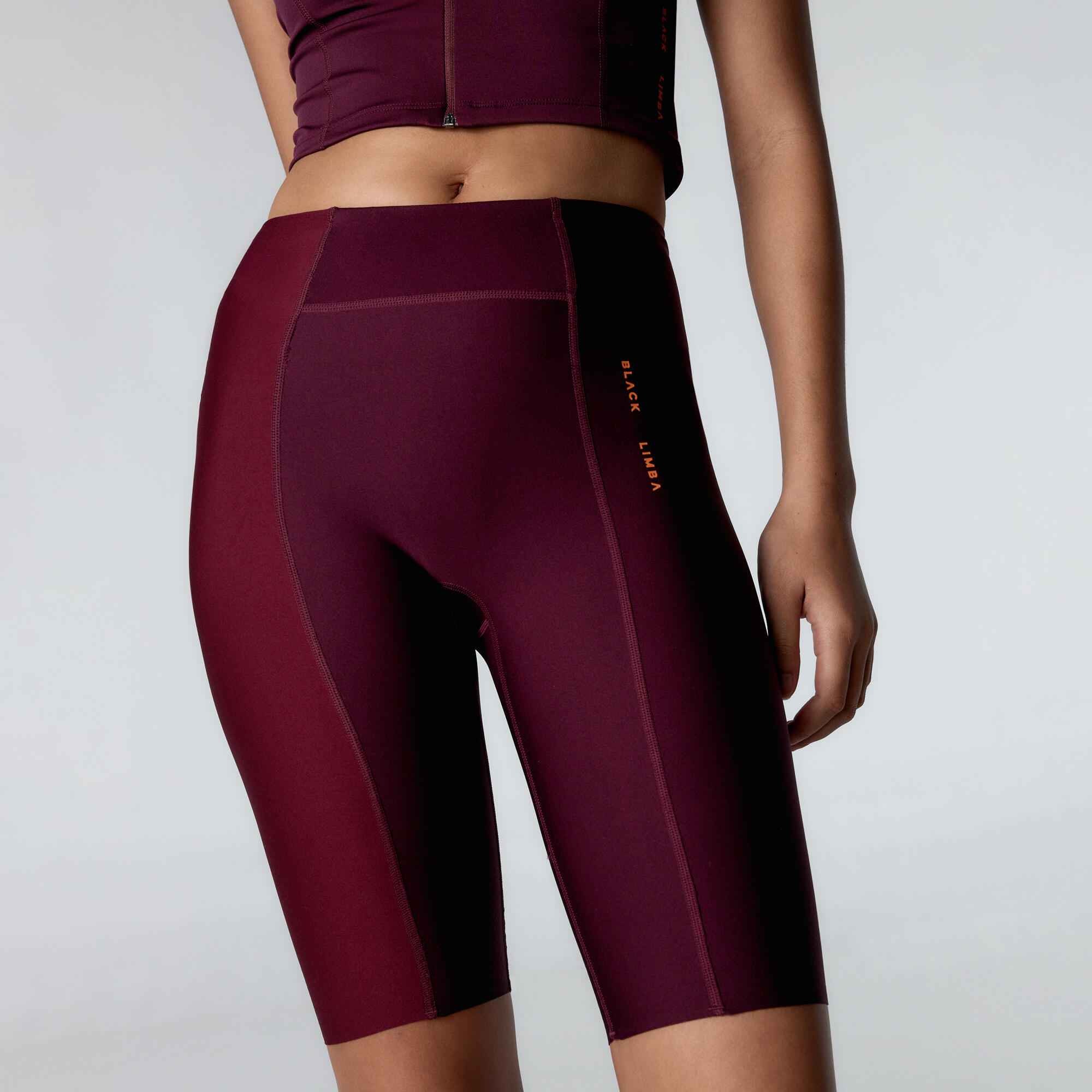 Black Limba - Short De Sport Pedalpower Maintien Supérieur Pour Femmes Black Limba - Short - Marron|rouge - Decathlon