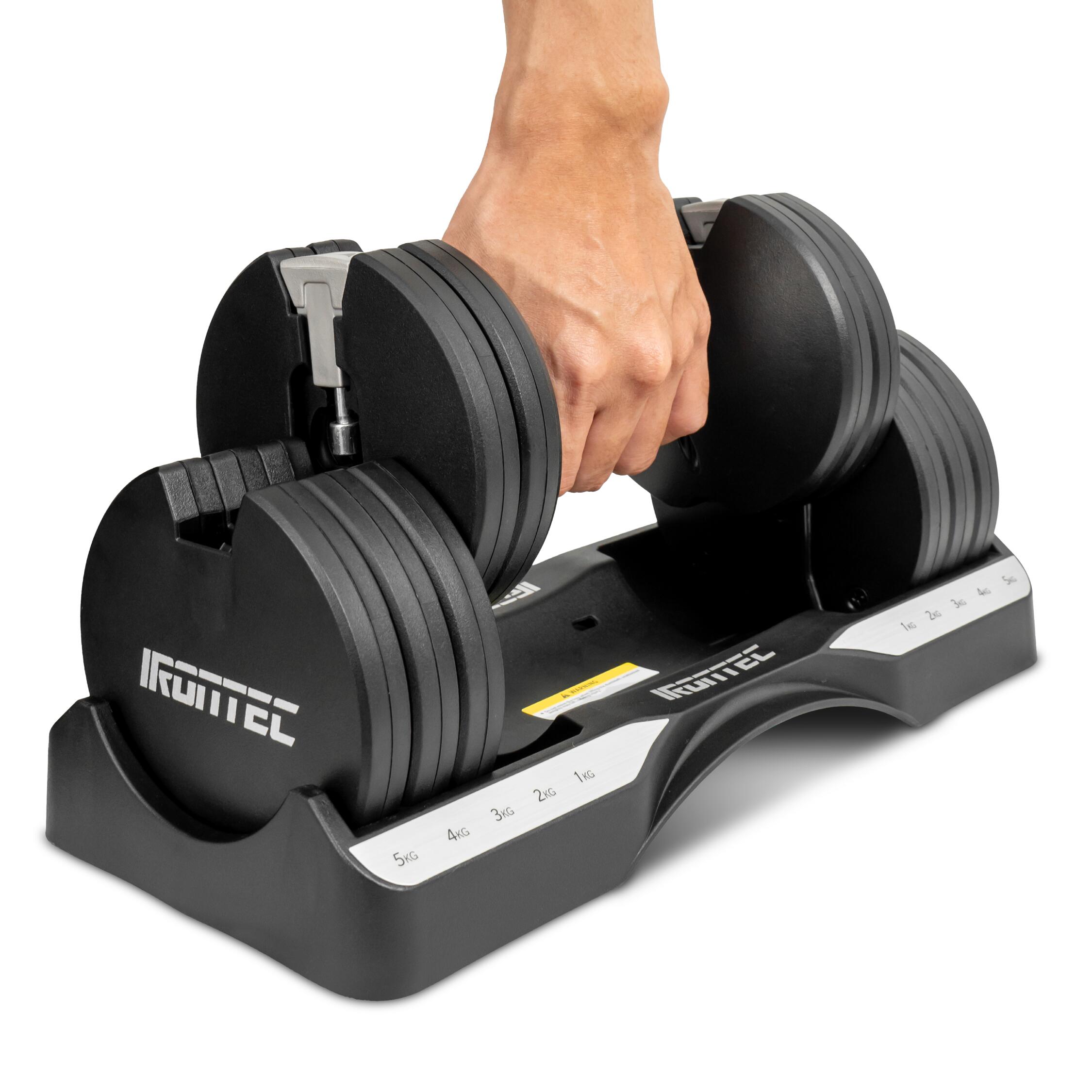 Adjustable Dumbbell SlideTec 5-IN-1 Max 5KG - IRONTEC