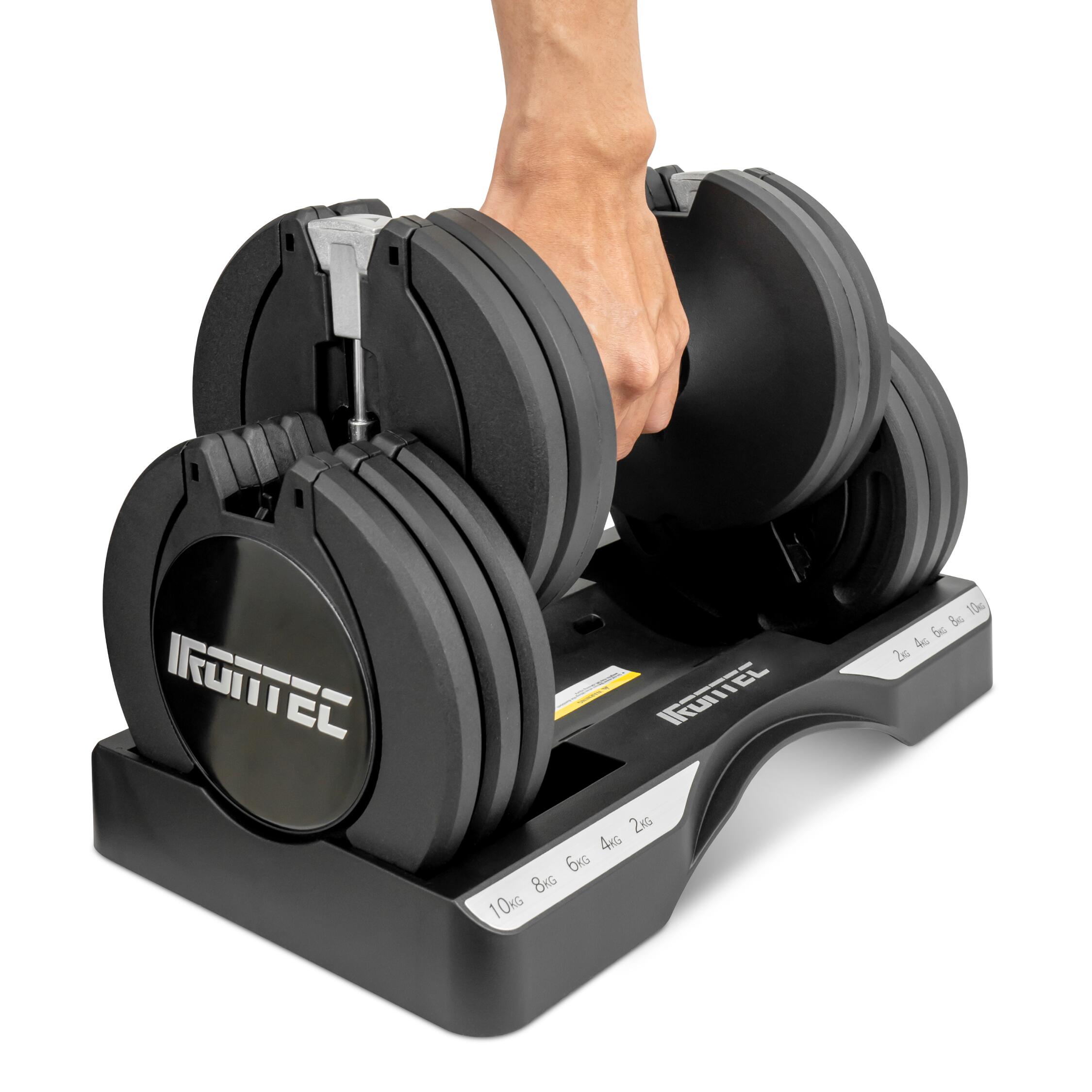 Adjustable Dumbbell SlideTec 5-IN-1 Max 10KG - IRONTEC