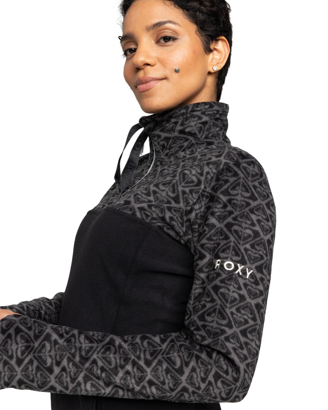 Funktionelles Mid-Layer SAYNA HALF ZIP Schwarz Frauen 3/4