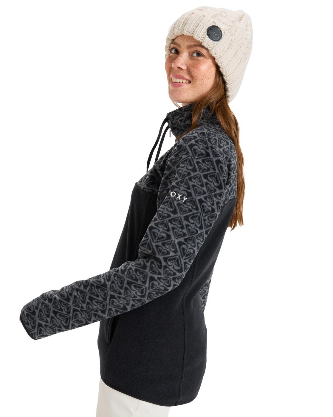 Funktionelles Mid-Layer SAYNA HALF ZIP Schwarz Dames 2/5