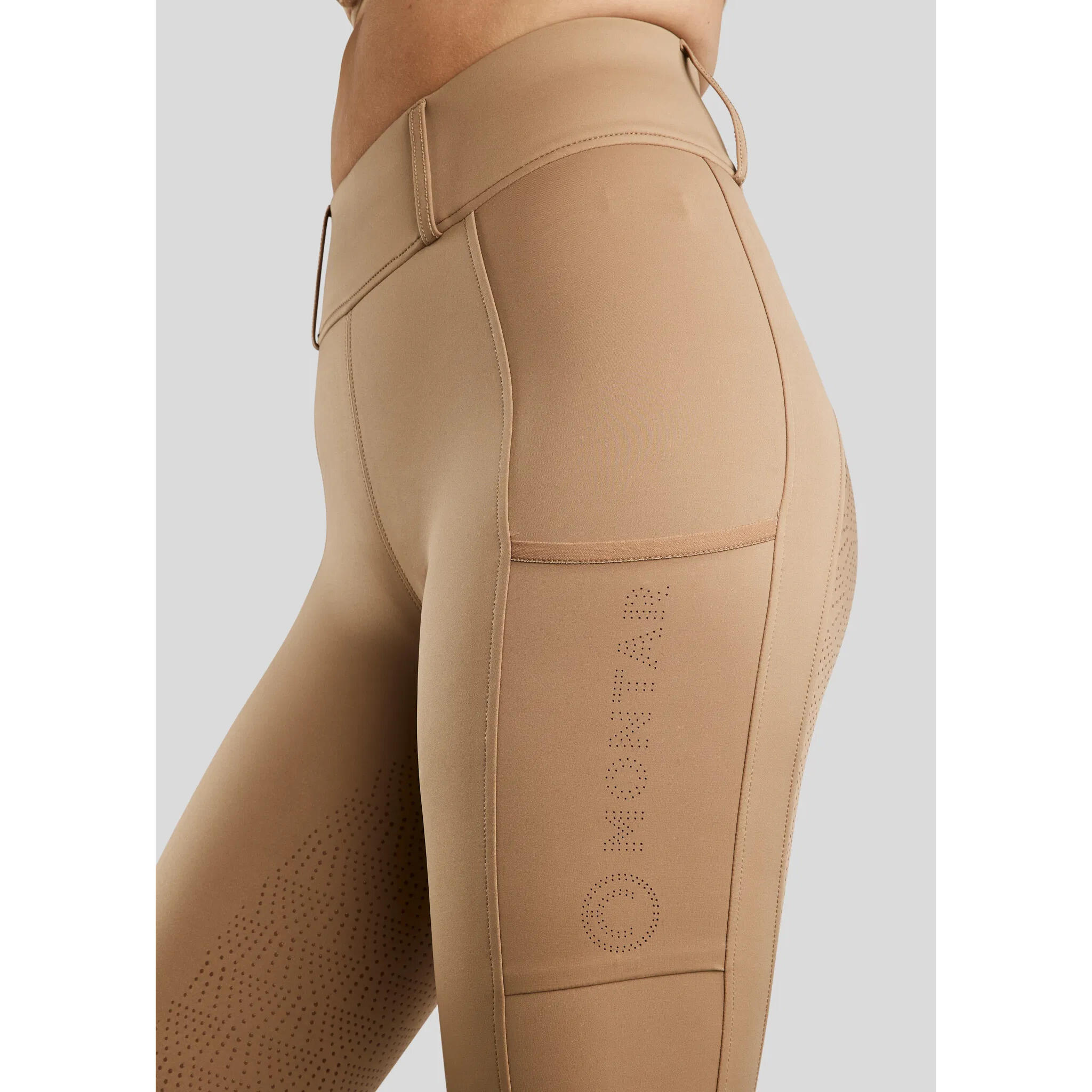 Damskie legginsy jeździeckie z pełną przyczepnością Montar MoElaine Logo 3/5