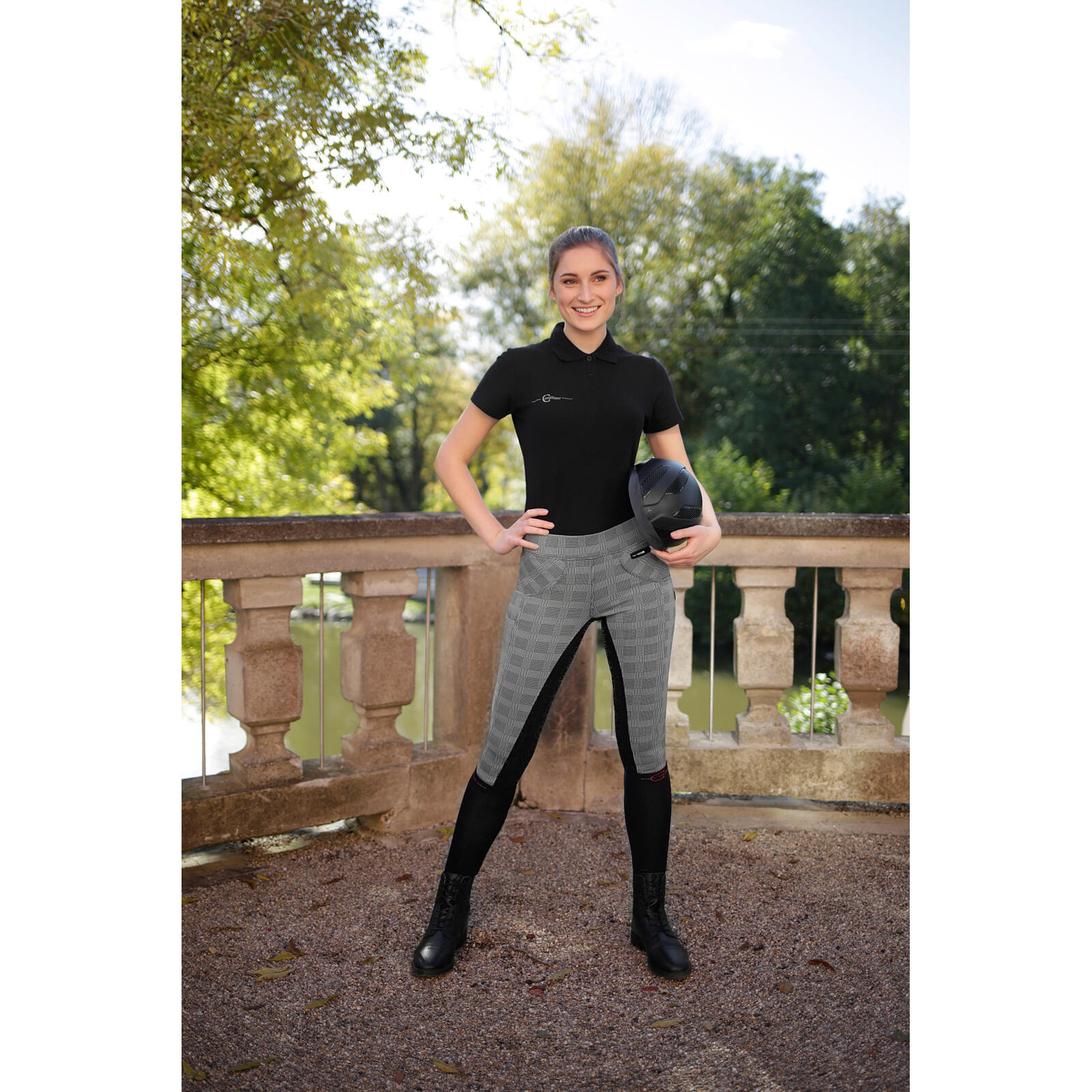 Covalliero - Legging Équitation Full Grip Femme Covalliero Superba - Legging - Gris|noir - Decathlon