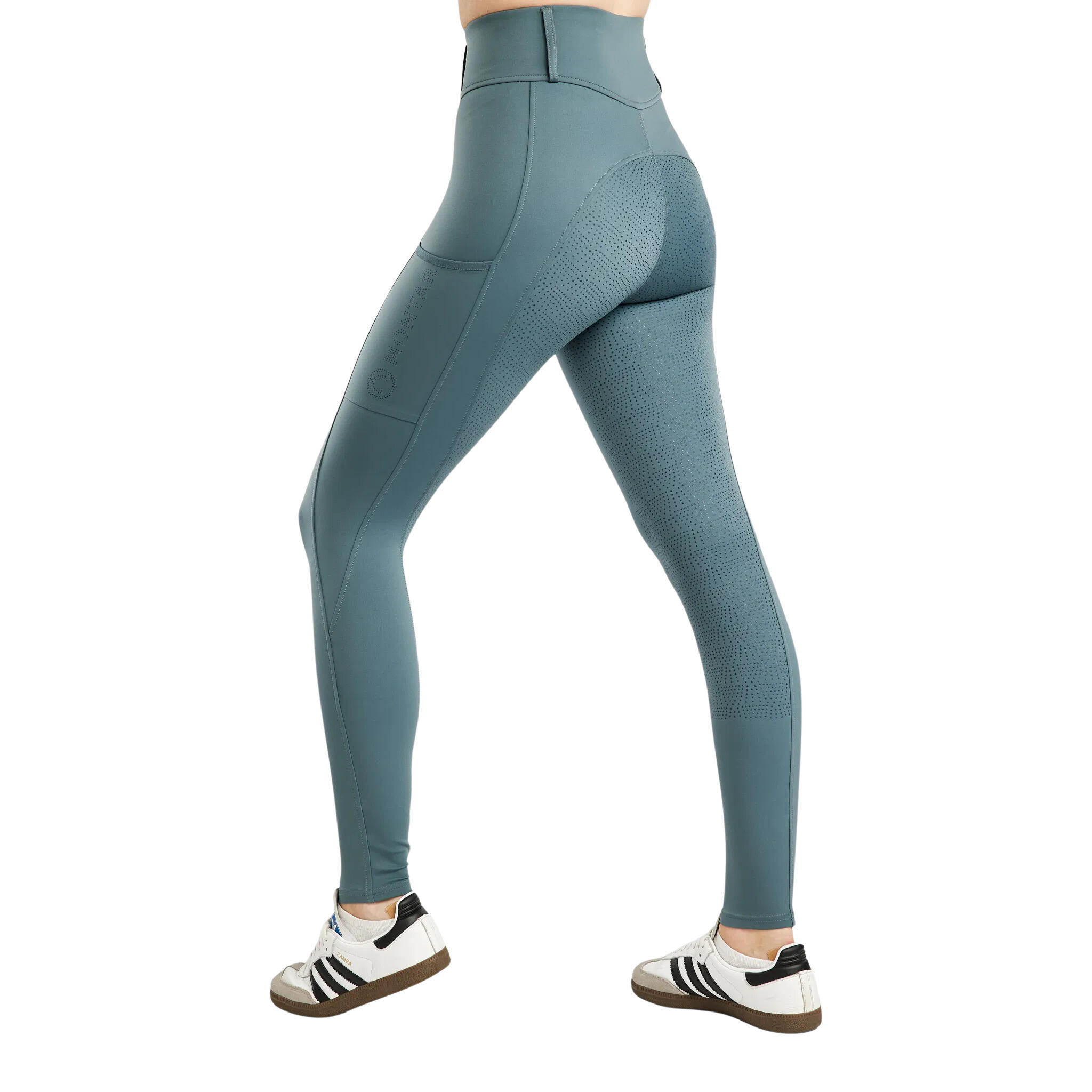 Damskie legginsy jeździeckie z pełną przyczepnością Montar MoElaine Logo