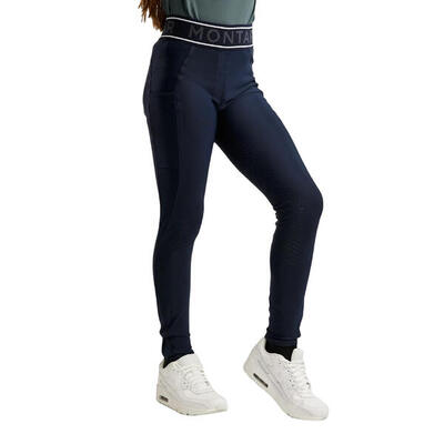 Leggings da equitazione full grip da bambina Montar MoAva VIV Logo