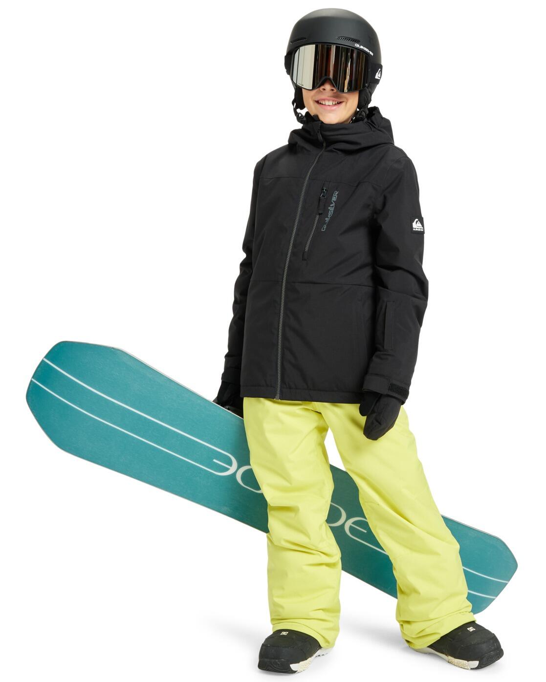 Veste de snow technique SIDE HIT SOLID Noir Garçon 3/4