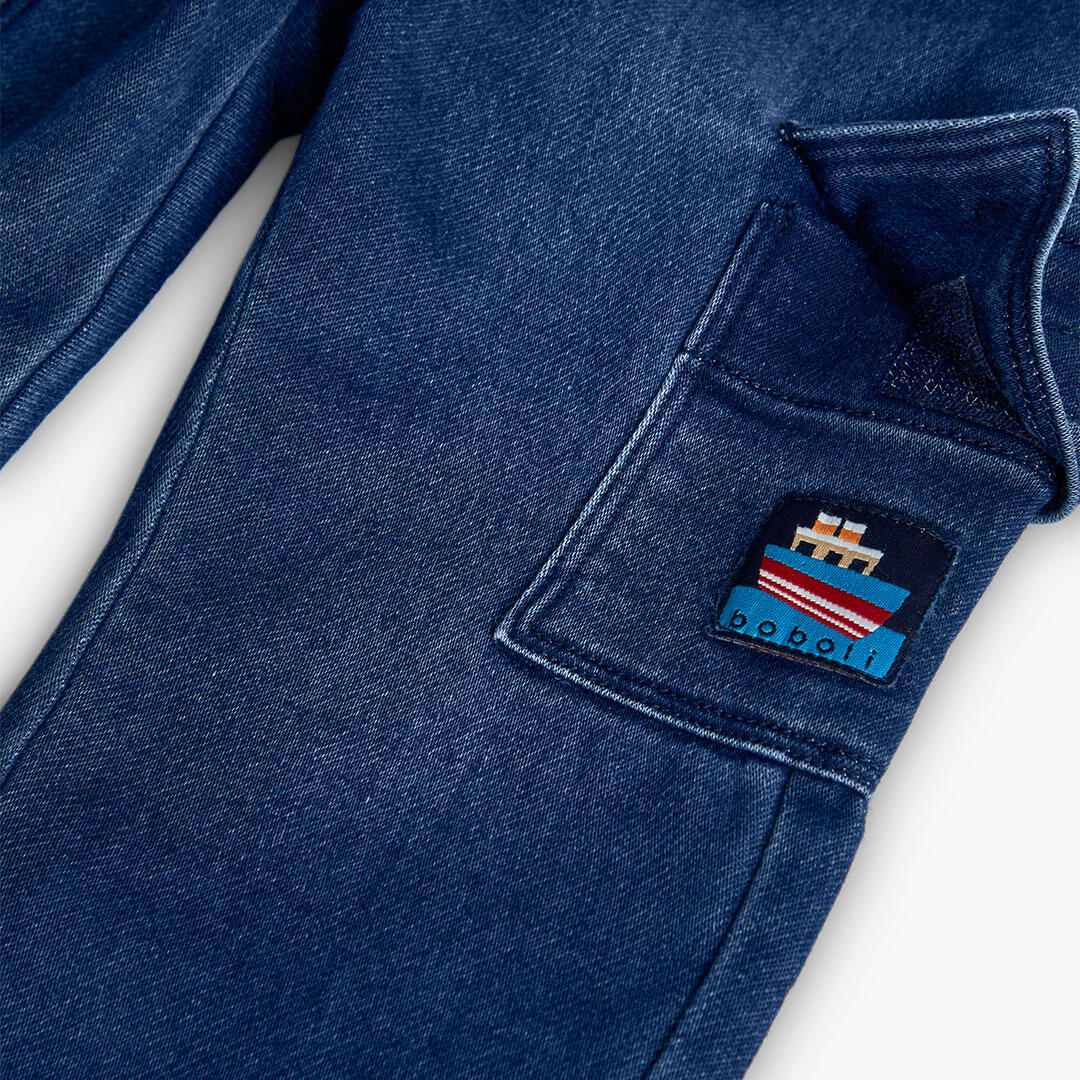 Pantalón Gimnasia Niño Boboli Azul 3/4