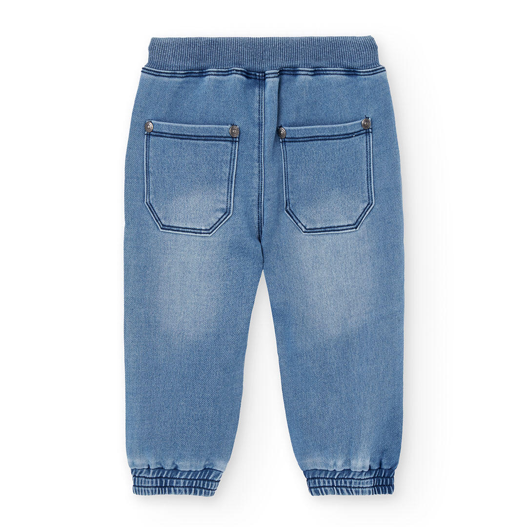 Pantalón Gimnasia Niño Boboli Azul 2/4