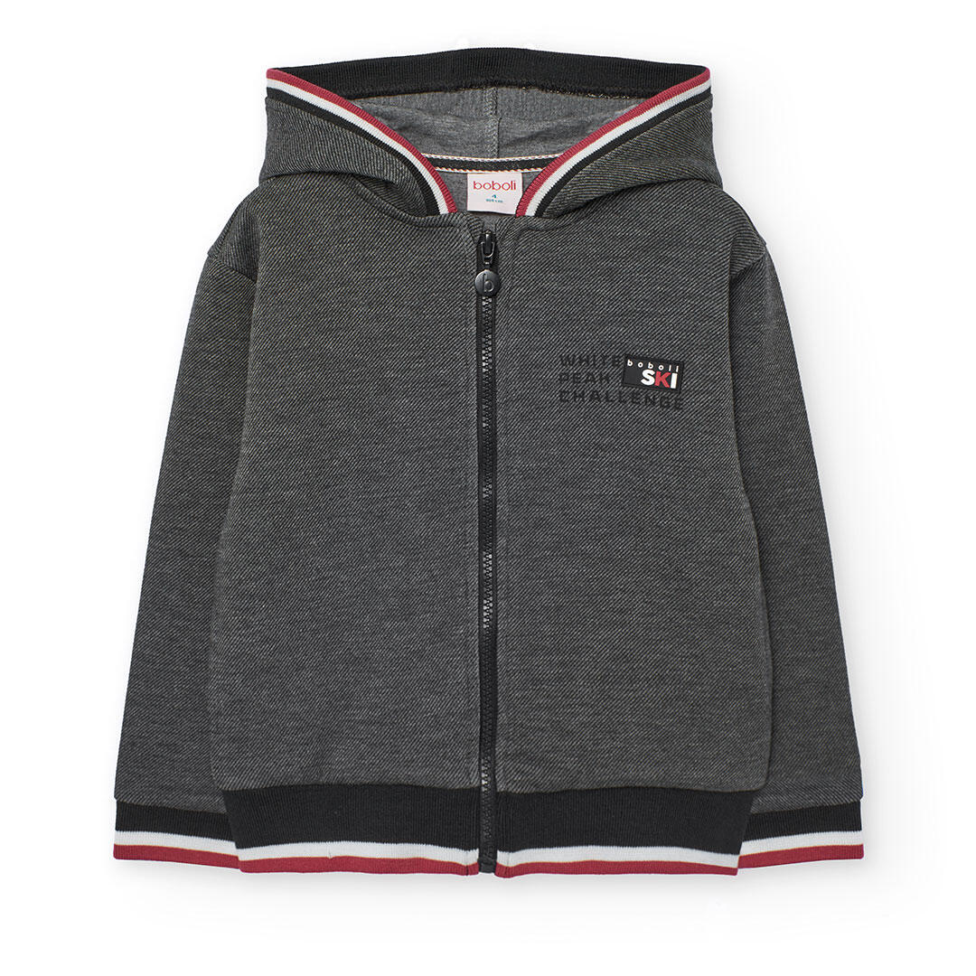 Chaqueta Gimnasia Niño Boboli Negro 1/4