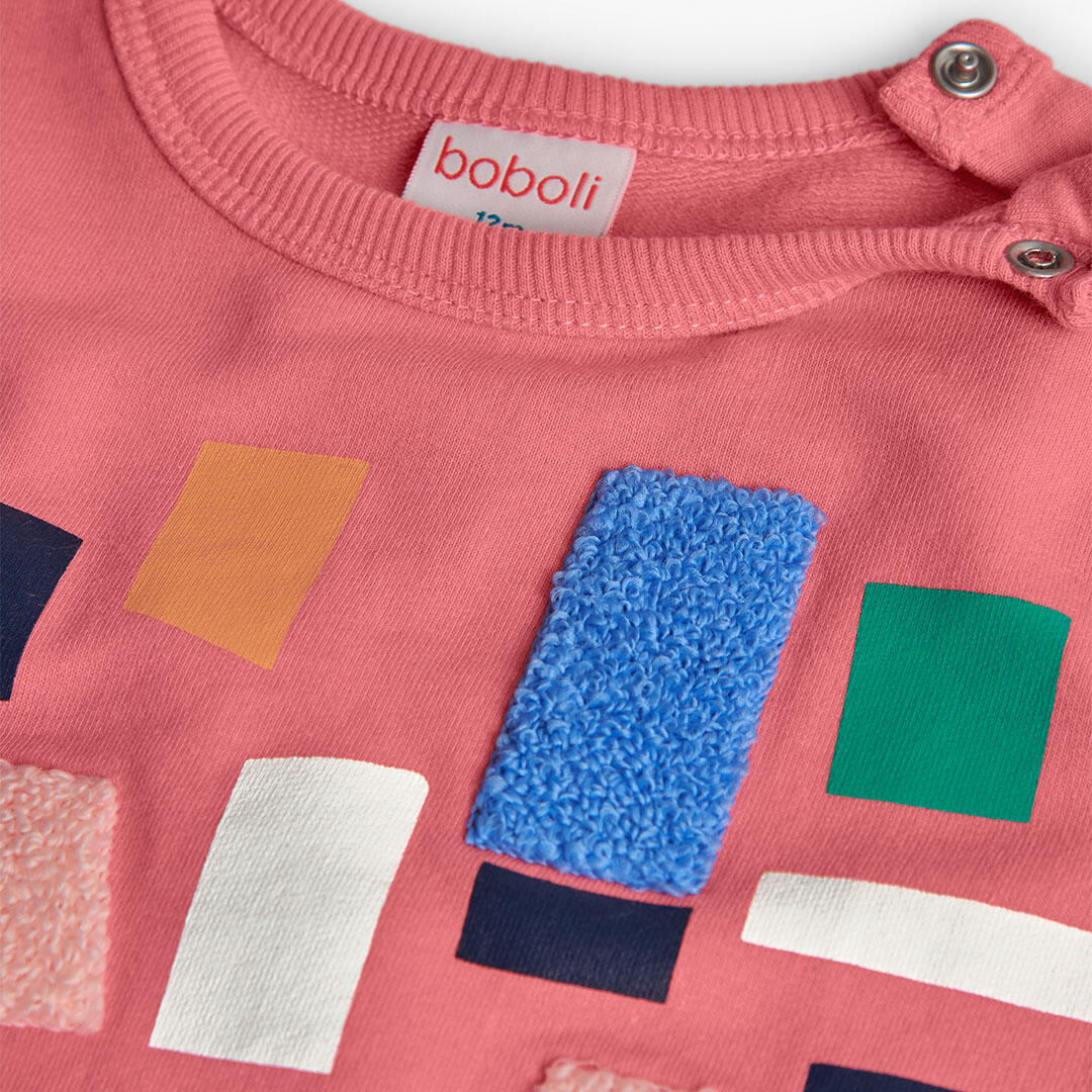 Sudadera Gimnasia Bebé Boboli Rosa 3/4
