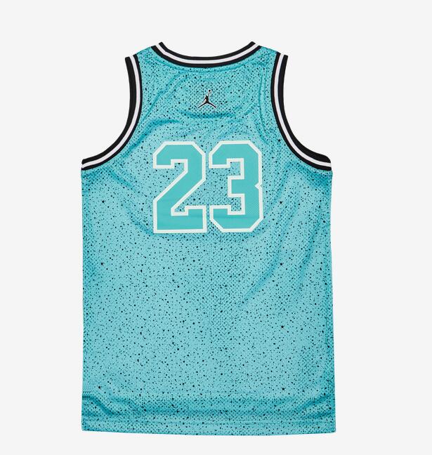 Canotta ragazzo basket jordan play off speckle - celeste 2/2