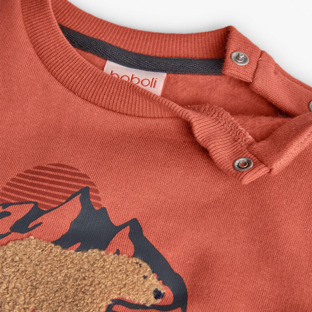 Sudadera Gimnasia Niño Boboli Naranja 3/4