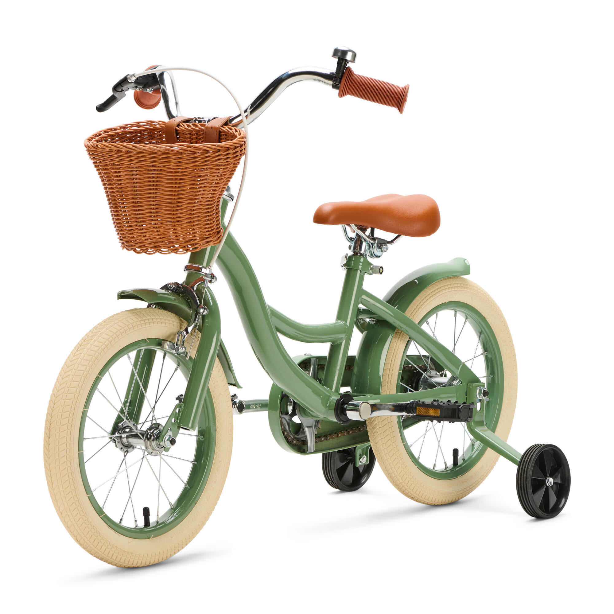 Generation Blanco 14 pouces Vert olive – Vélo pour enfants avec panier 2/4