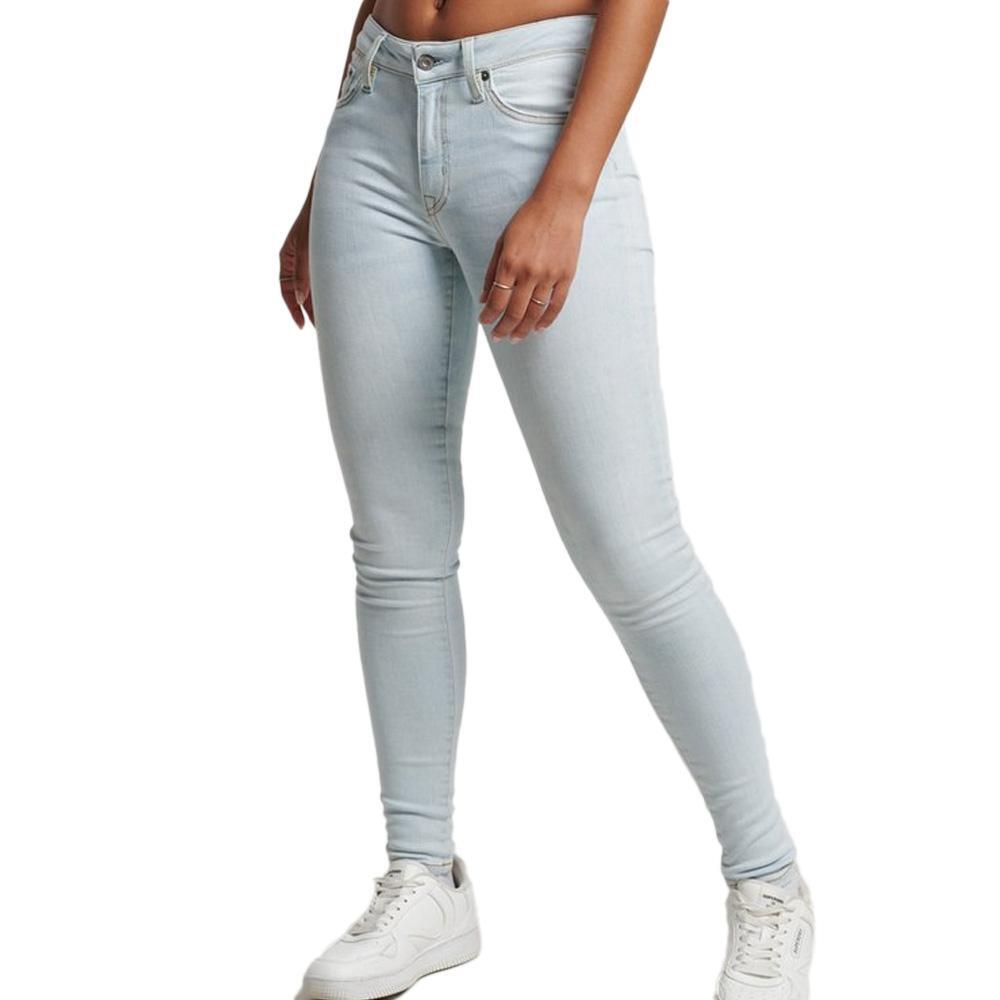 Superdry Damen Skinny Jeans Vintage Rise Hellblau 2/4