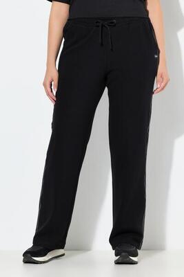 Dames joggingbroek ottoman wijde pijpen reflector elastische tailleband