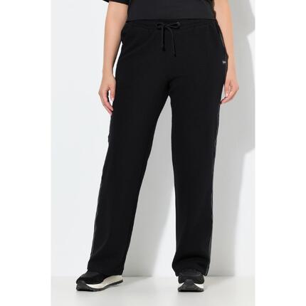 Damskie Spodnie do jogging ottoman szerokie nogawki odblaski elastyczny pas