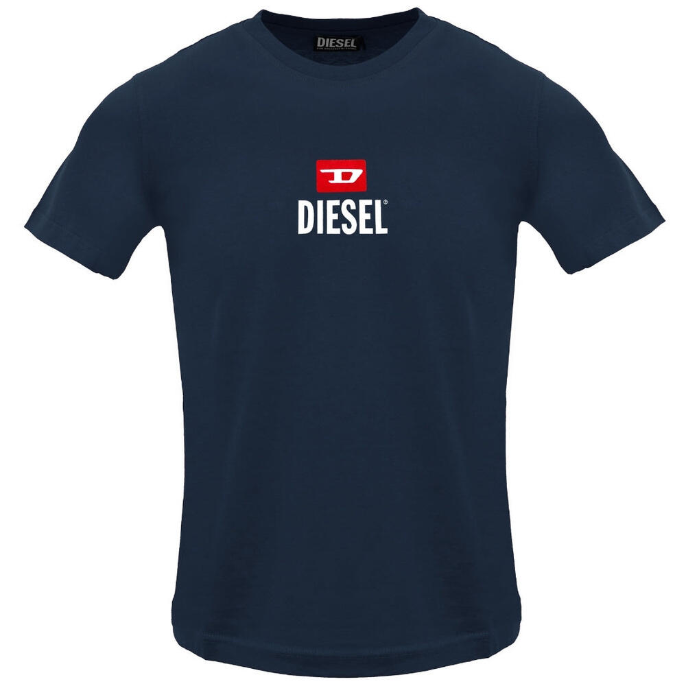 T-shirt - mode - Hommes - manches courtes, coton, D Logo - Diesel - bleu 1/1