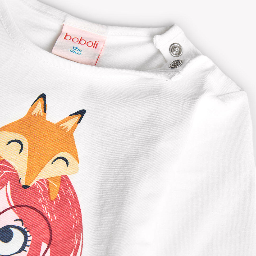 Camiseta Gimnasia Niña Boboli Blanco 4/4