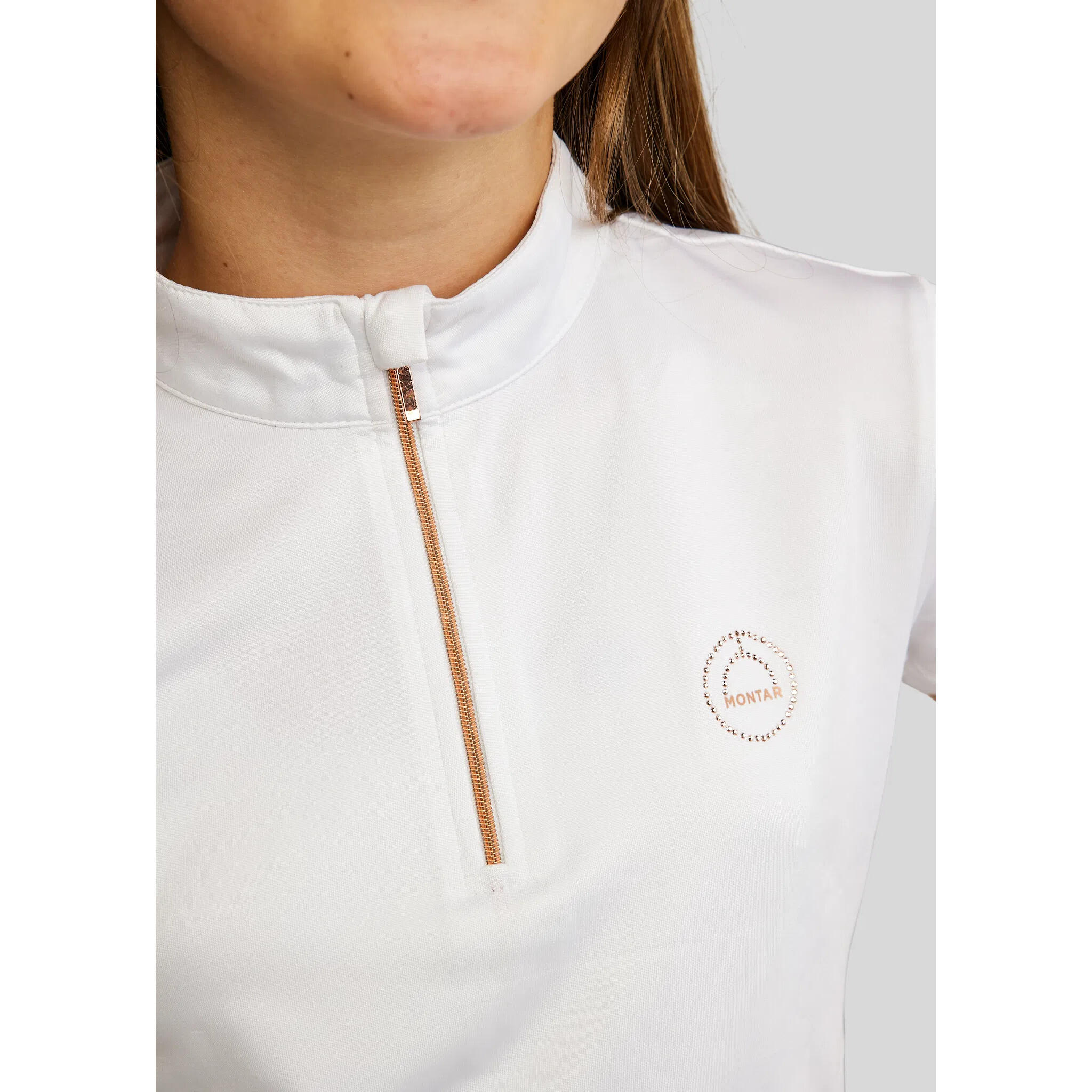 Camiseta de equitación infantil Montar Everly Rosegold 4/4