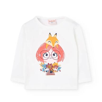 Camiseta Gimnasia Niña Boboli Blanco