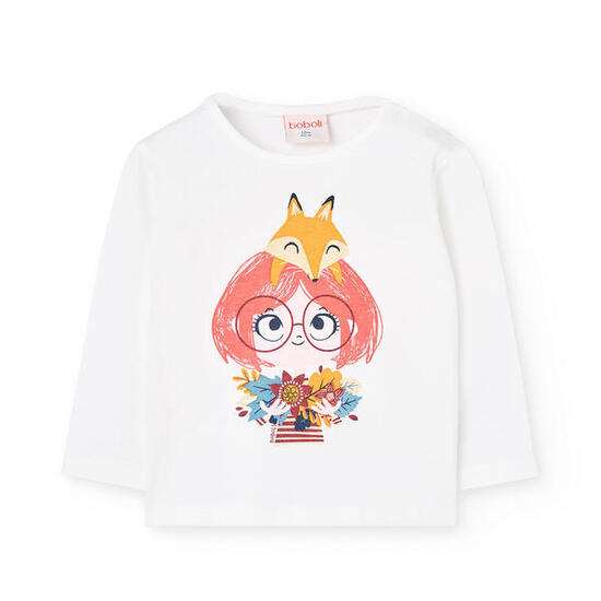 Camiseta Gimnasia Niña Boboli Blanco