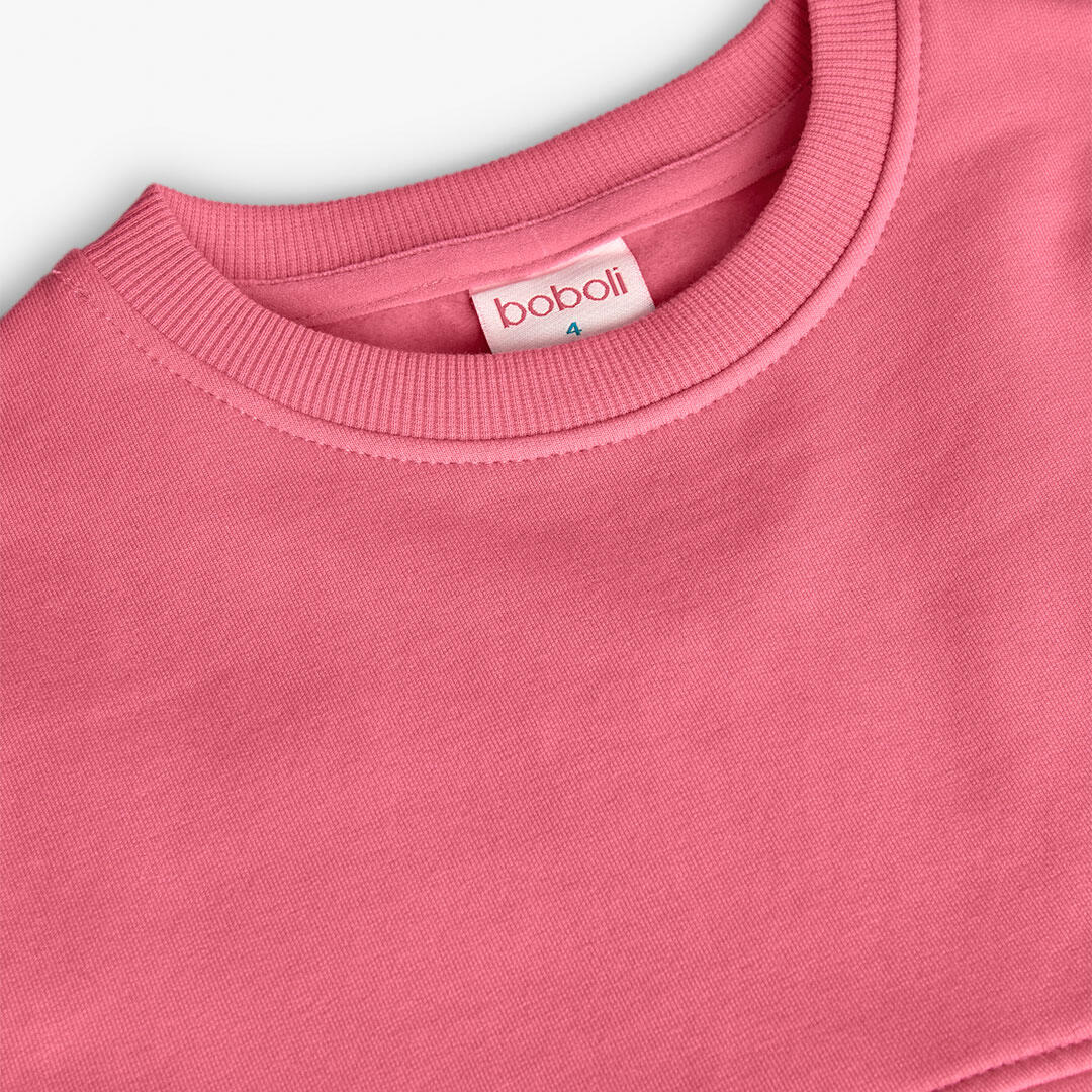 Sudadera Gimnasia Niña Boboli Rosa 3/4