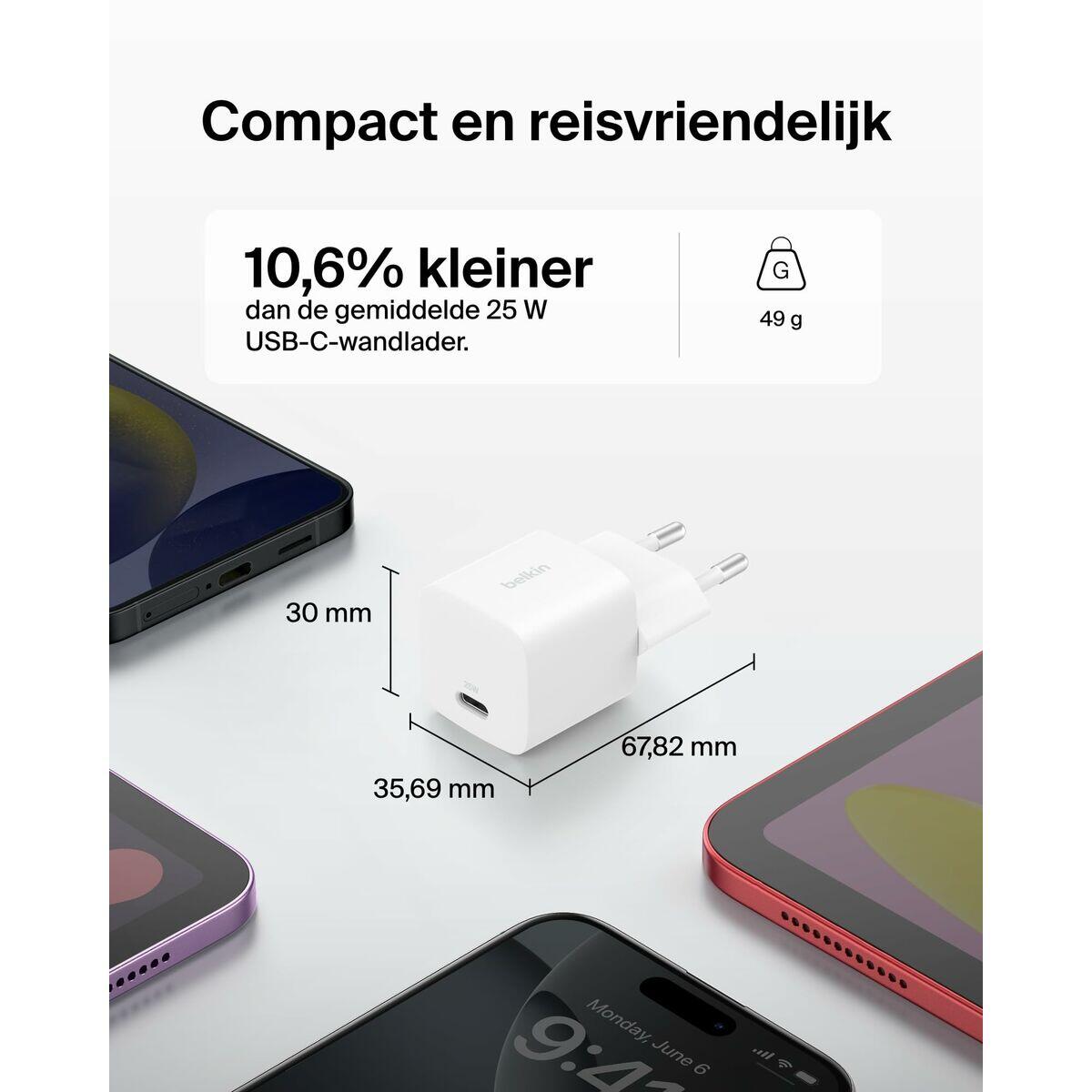 Caricabatterie da Parete BELKIN WCA012KQ1MWH-B6 Spina EU 2/5
