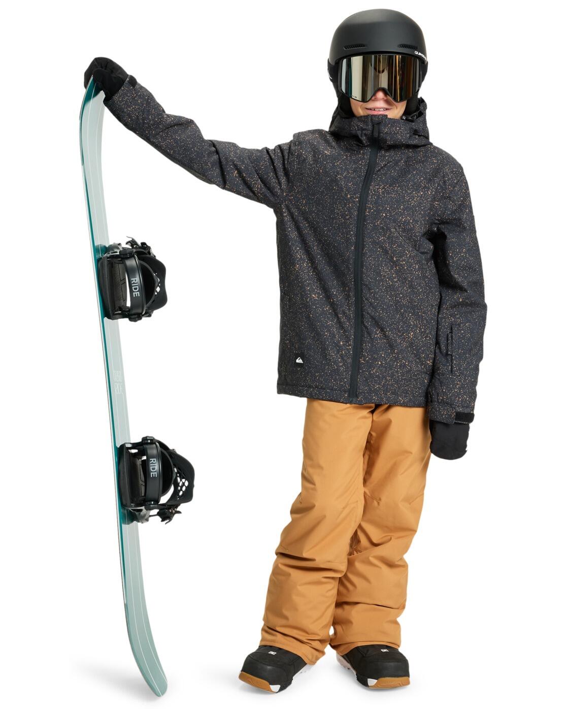 Veste de snow technique MISSION PRINTED Noir Garçon 3/4