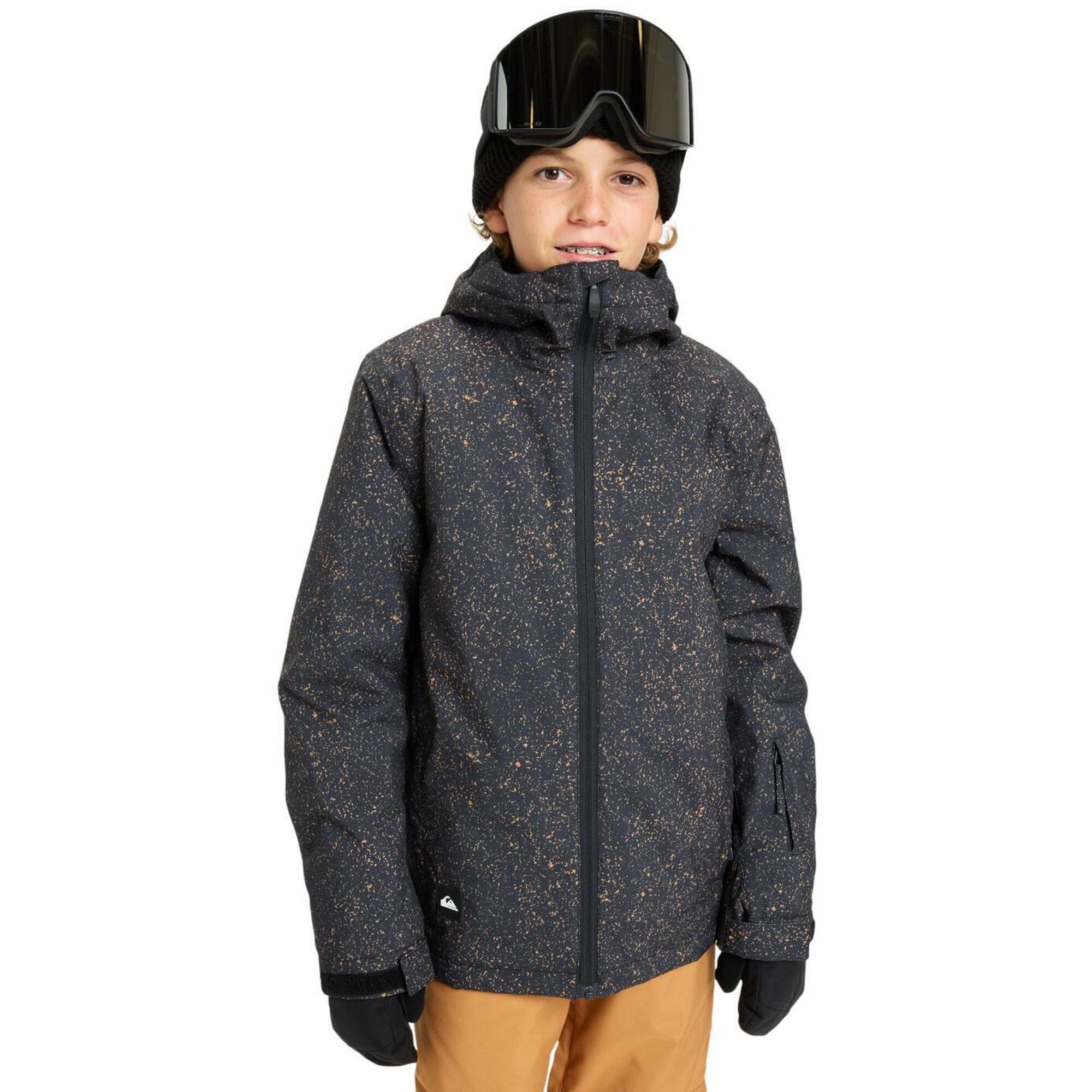 Quiksilver - Veste De Snow Technique Mission Printed Noir Garçon - Doudoune Synthétique - Noir - Decathlon