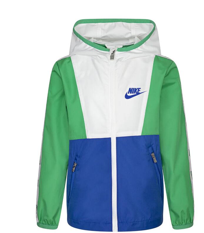 Giacca bambino antivento nike color block - verde/bianco/blu 1/5
