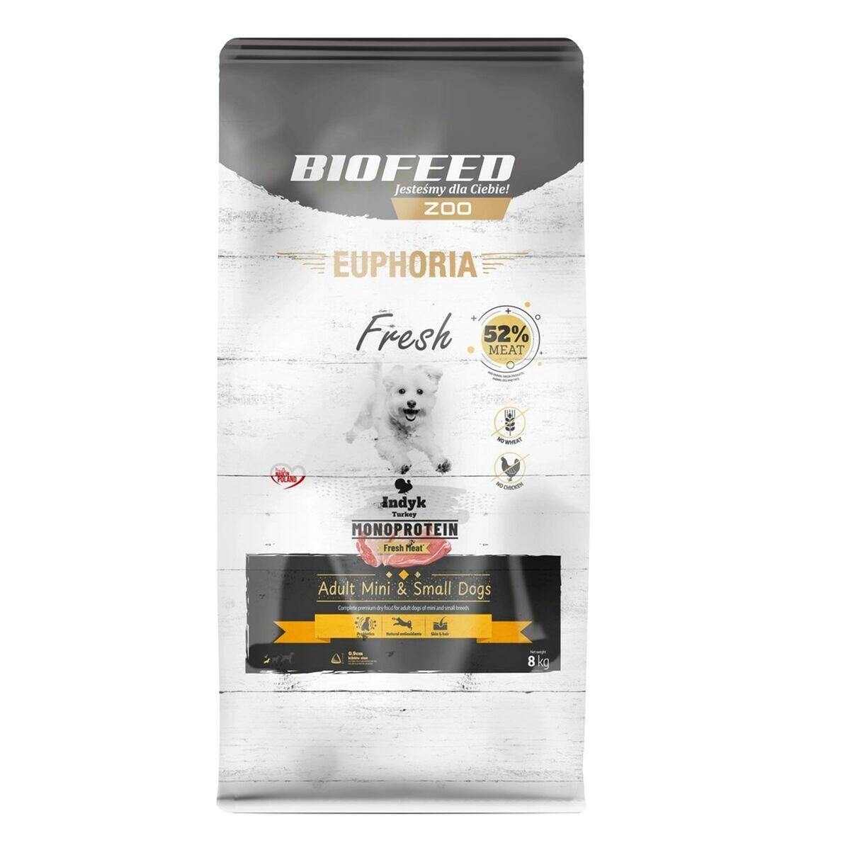 Biofeed - Nourriture Biofeed Euphoria Fresh Adult Mini & Small Monoprotein Turkey Dinde - Croquette - Multicolore - 8 Kg - Decathlon