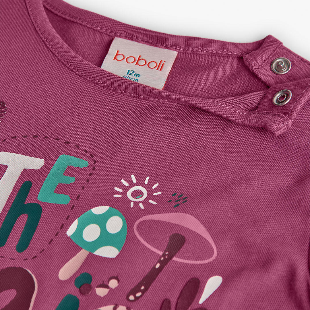 Camiseta Gimnasia Niña Boboli Rojo 3/4