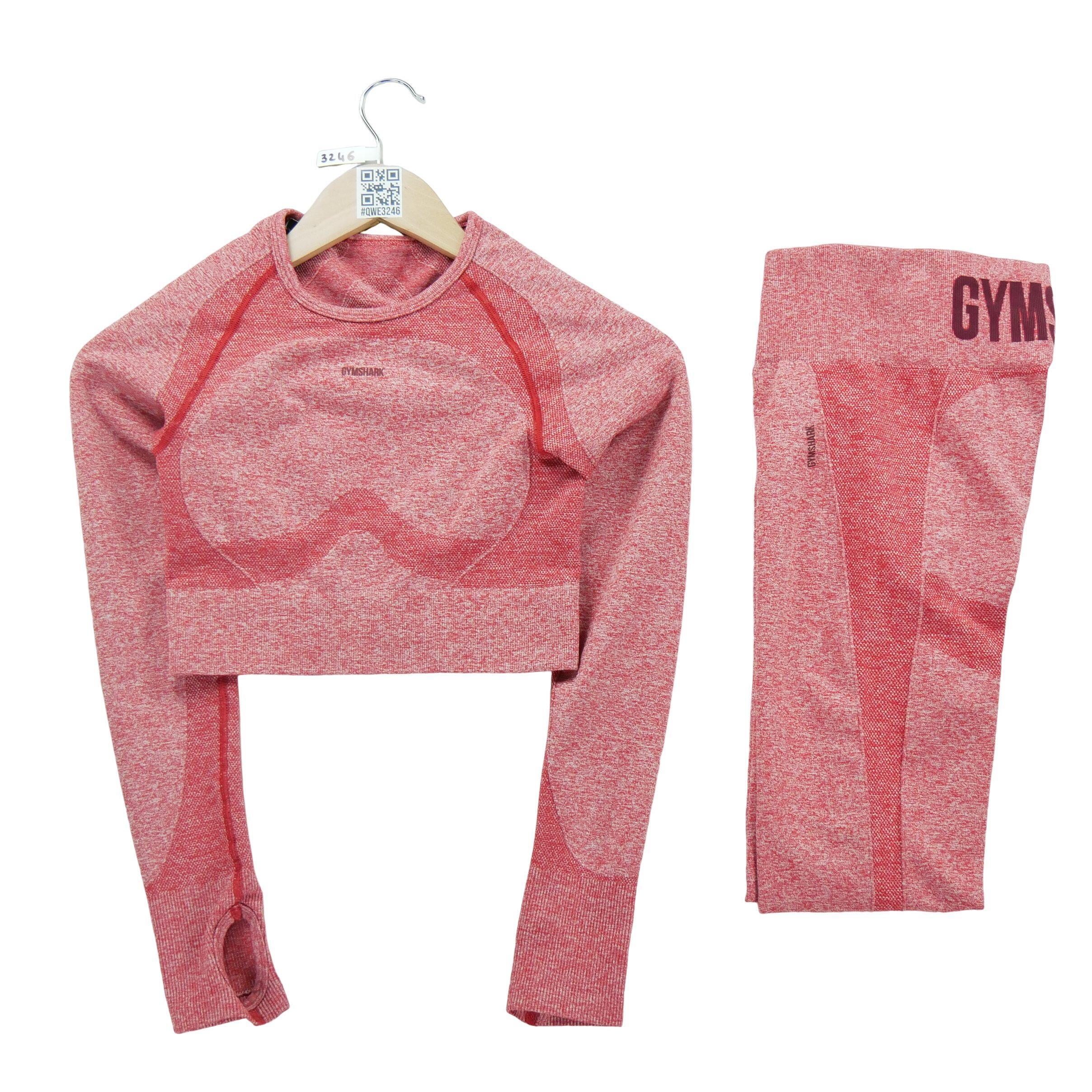 GYMSHARK Segunda Vida - Conjunto de Yoga Vermelho para Mulheres - Como novo