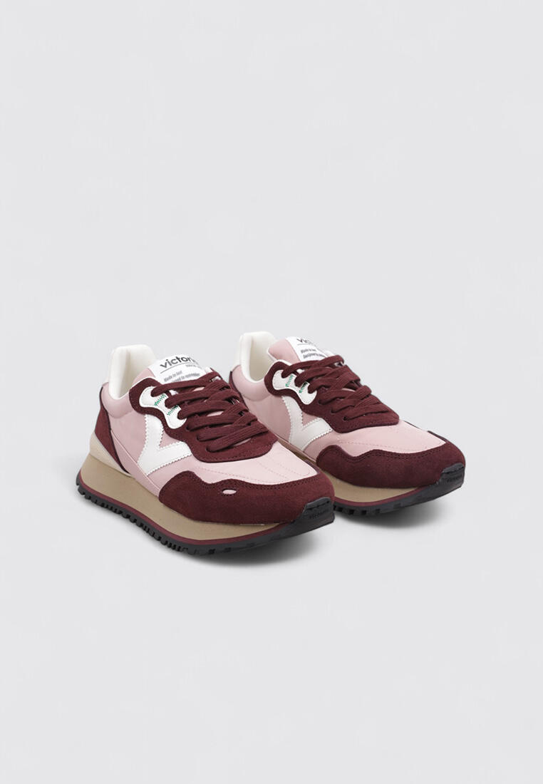 Zapatillas Deportivas Mujer Victoria VIENTO NYLON & SERRAJE Burdeo 2/5