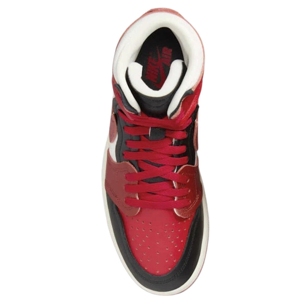 "Air Jordan 1" Sneaker für Damen, Leder Herren Rot/Weiß/Schwarz 4/5