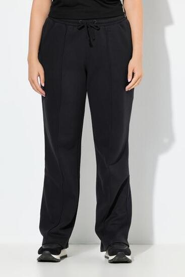 Femme Pantalon de jogging large à taille élastique et passepoil