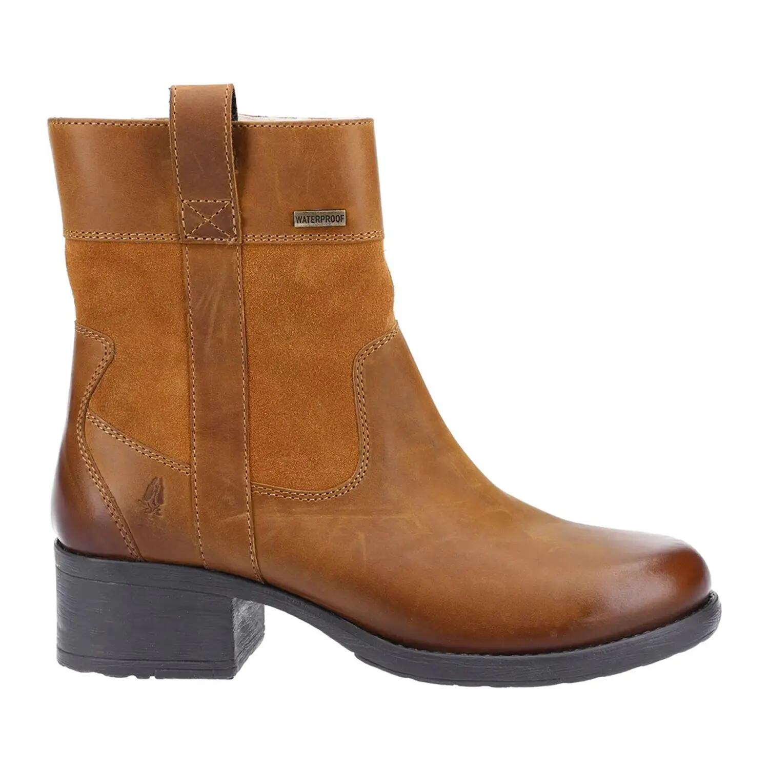 Womens/Ladies Saskia Leather Boots (Tan) 3/4