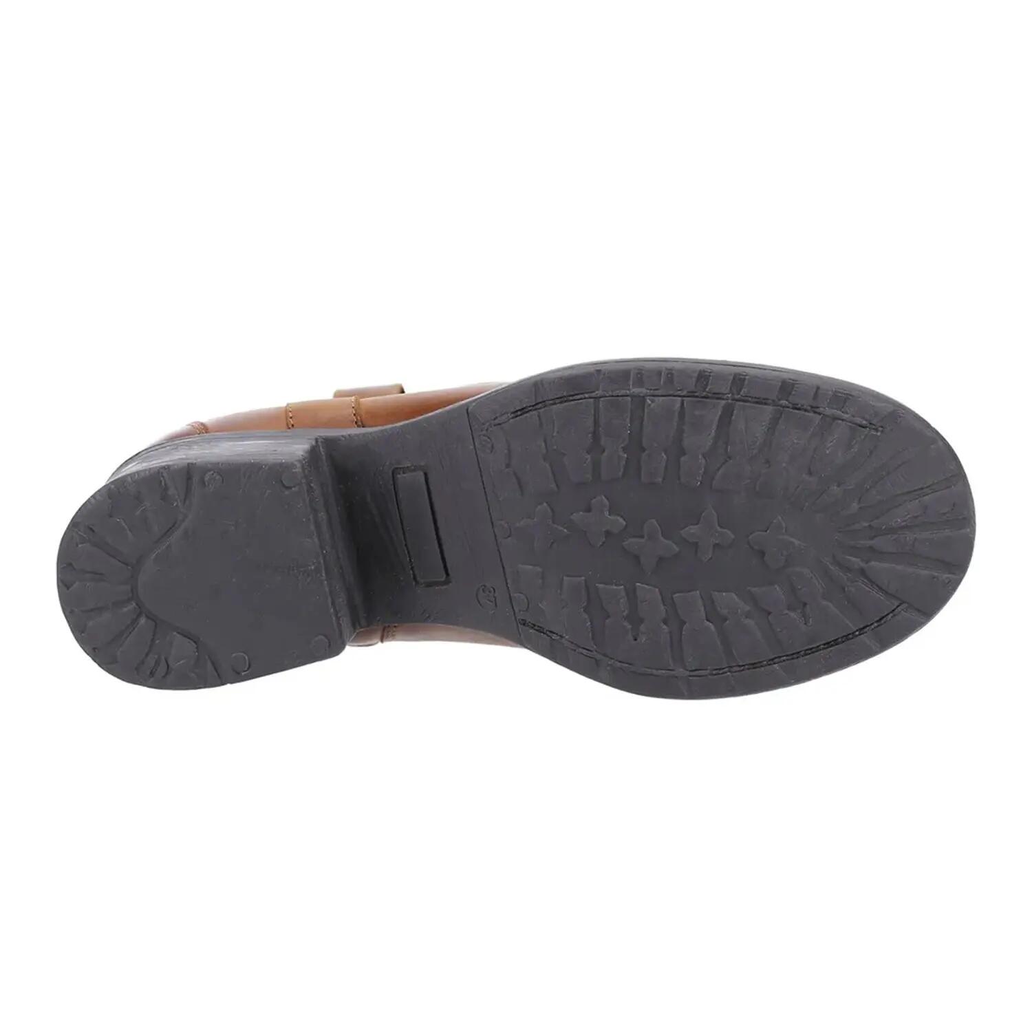 Womens/Ladies Saskia Leather Boots (Tan) 4/4