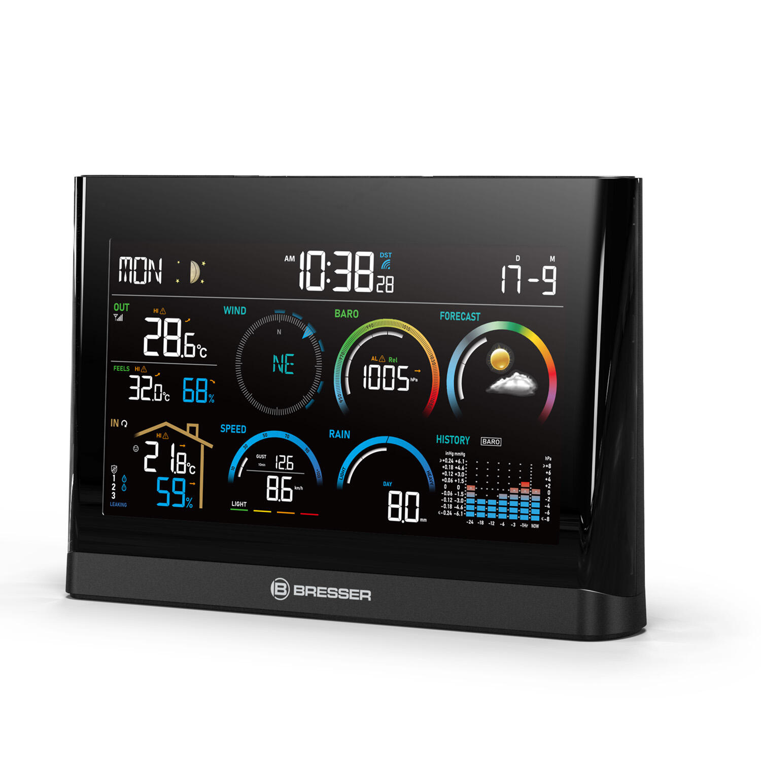 Premium Komfort 5-en-1 Station météo professionnelle 4/7