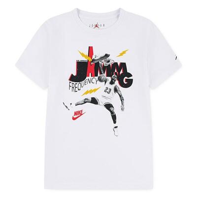 T-shirt ragazzo air jordan jdb mj jamming - bianco